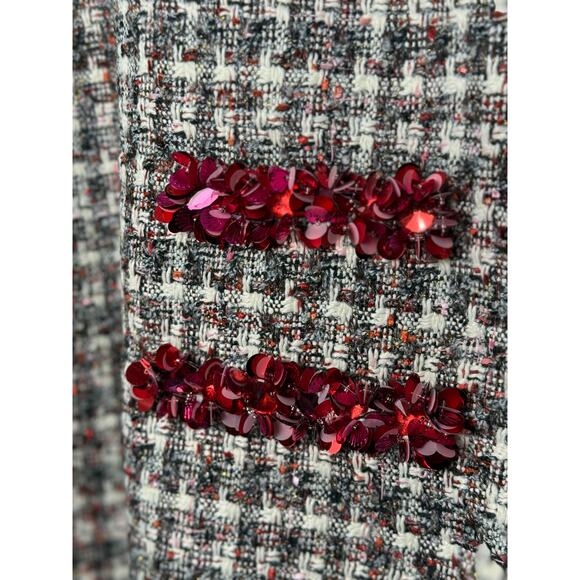 NWT Tuckernuck Winterberry Sequin Tweed Jackie Mini Dress Black Red Holiday XXL - Picture 5 of 9